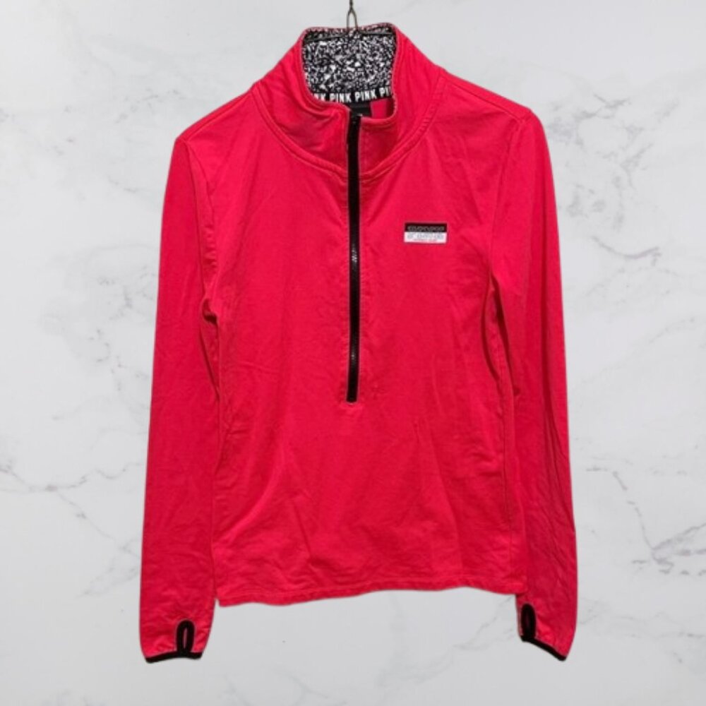 Pink Quarter-Zip Pullover Size S